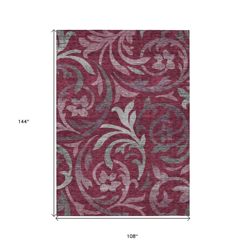 HomeRoots Floral Transitional Rectangle Outdoor Rug