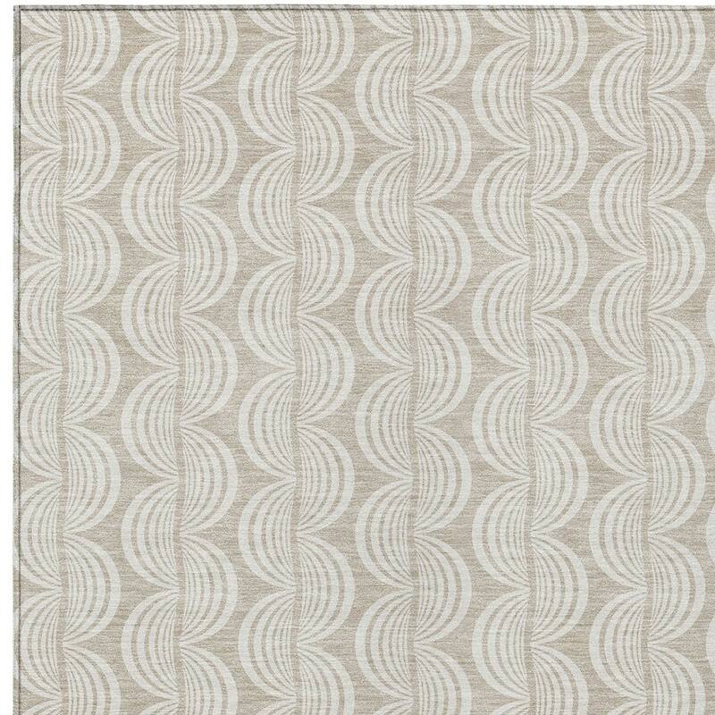 HomeRoots Ogee Transitional Rectangle Outdoor Rug