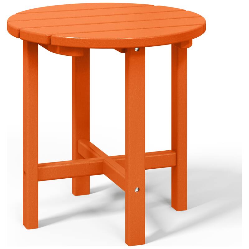 Laguna Outdoor Folding Adjustable Adirondack Chair with Hideaway Ottoman & Round Side Table