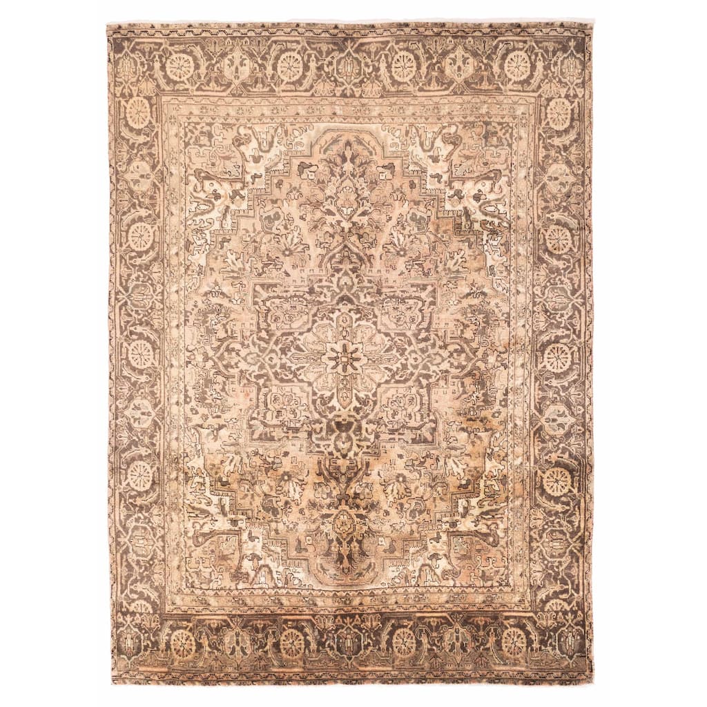 ECARPETGALLERY Hand-knotted Sarabi Light Copper Wool Rug - 7'7 x 10'3
