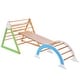 preview thumbnail 6 of 6, Versatile Wooden Climbing Triangle with Ramp and Arch Rocker - 39.3"L x 31.3"W x 31.9"H