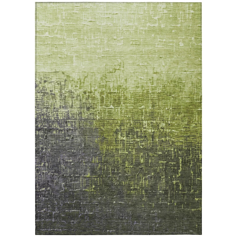 Machine Washable Indoor/ Outdoor Ombre Texture Chantille Rug