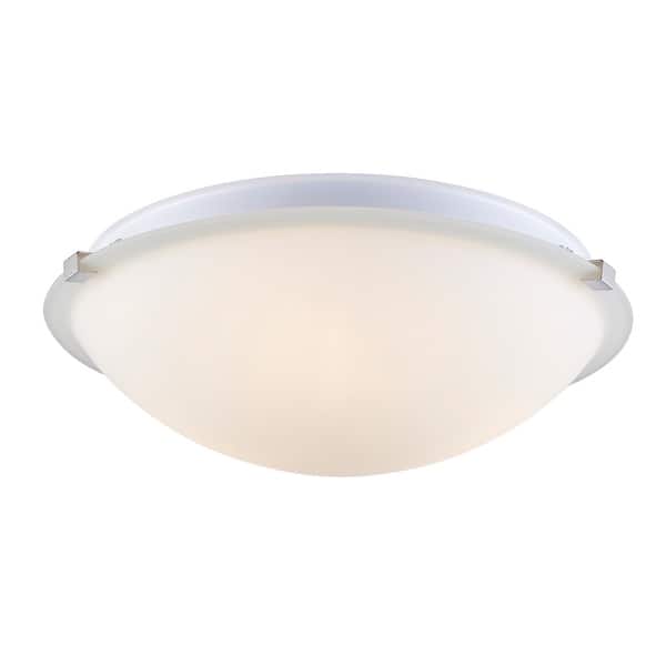 slide 2 of 6, Trans Globe Lighting Neptune 3 Light 15" Wide Flush Mount Bowl Ceiling Brushed Nickel
