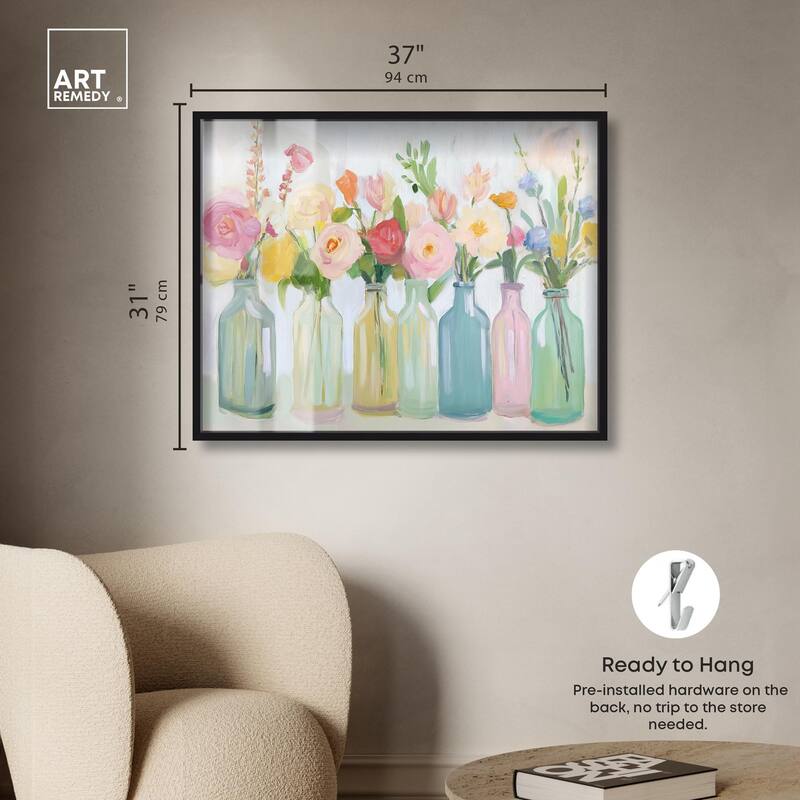 Bottled Blooms Shadowbox by Art Remedy