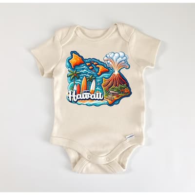 Hawaii Hawaiian Aloha - Baby Boy Girl Clothes Infant Bodysuit Funny Cute Newborn