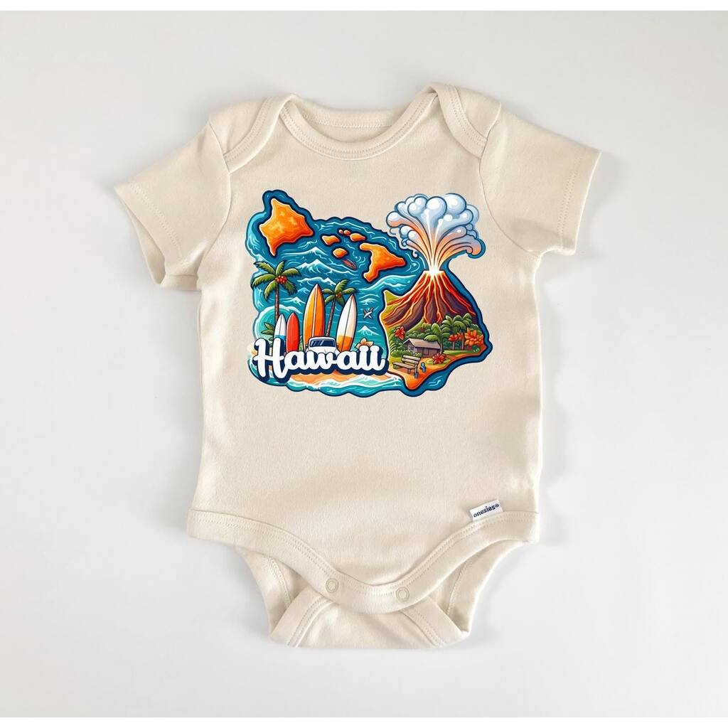 Hawaii Hawaiian Aloha - Baby Boy Girl Clothes Infant Bodysuit Funny Cute Newborn