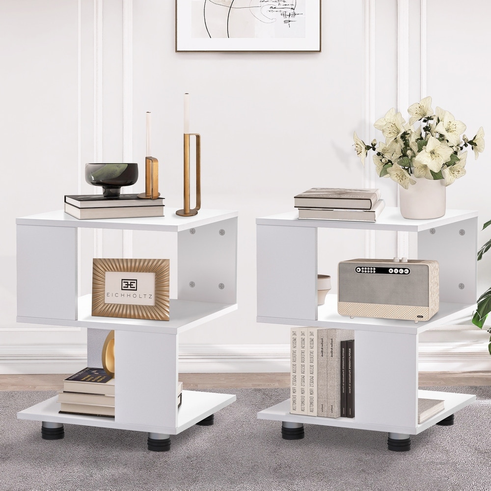 White cube nightstand sale