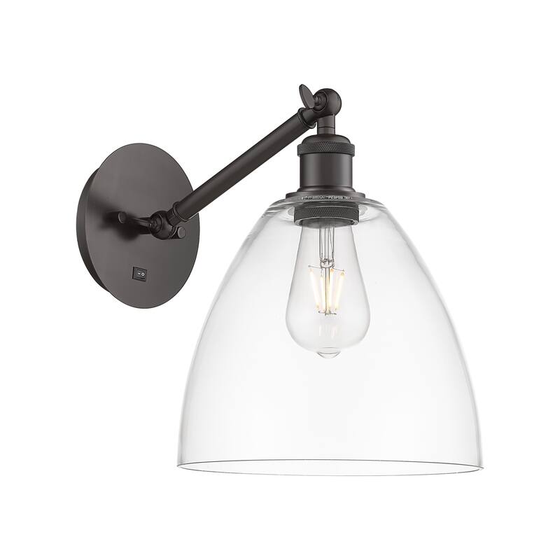 Innovations Lighting Endless Possibilities Ballston - Bristol - 1 Light 9" Adjustable Sconce - Arm Adjusts Up and Down - Clear/Oil Rubbed Bronze