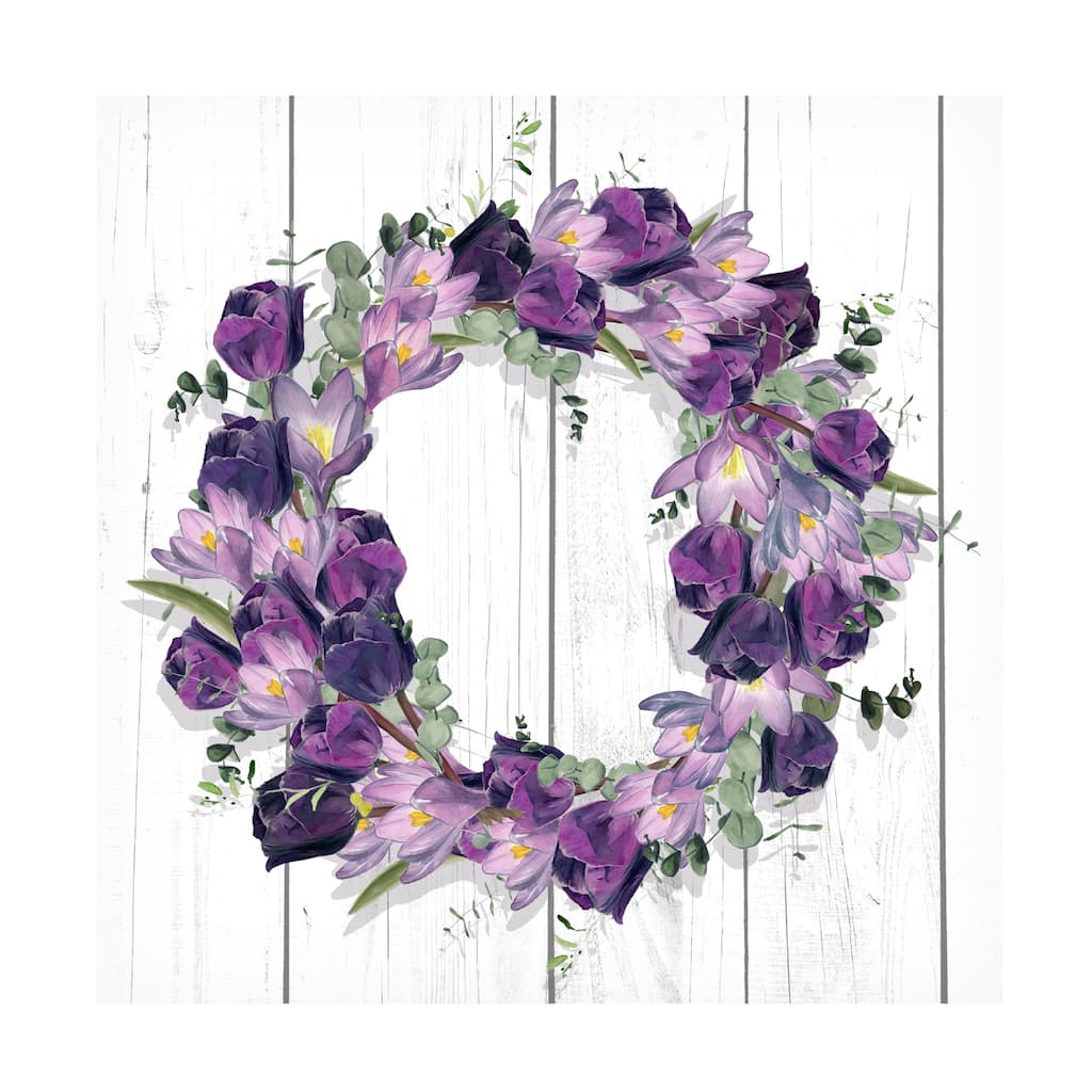 Jennifer Paxton Parker 'Purple Tulip Wreath I' Canvas Art