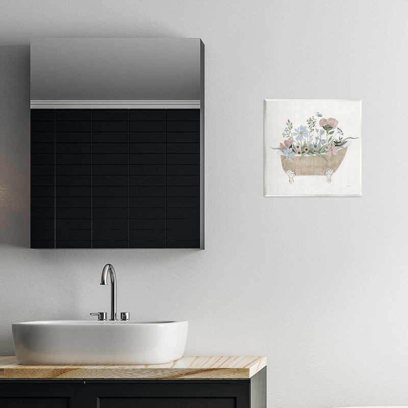 Stupell Rustic Botanicals in Tub Wall Plaque Art Design By Janet Tava