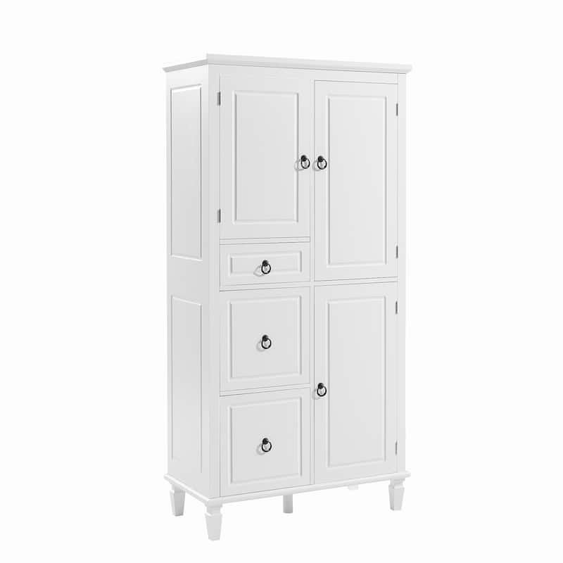 Multi-Functional Storage Cabinet with Adjustable Shelves,3 Drawers,and 3 Enclosed Compartments -Stylish and Versatile Organizer