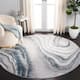 SAFAVIEH Orchard Ayala Modern Abstract Rug - 5' x 5' Round - Grey/Blue