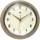 preview thumbnail 21 of 195, Infinity Instruments Round Retro Kitchen Wall Clock by Infinity Instruments 9.5 Inch - Latte