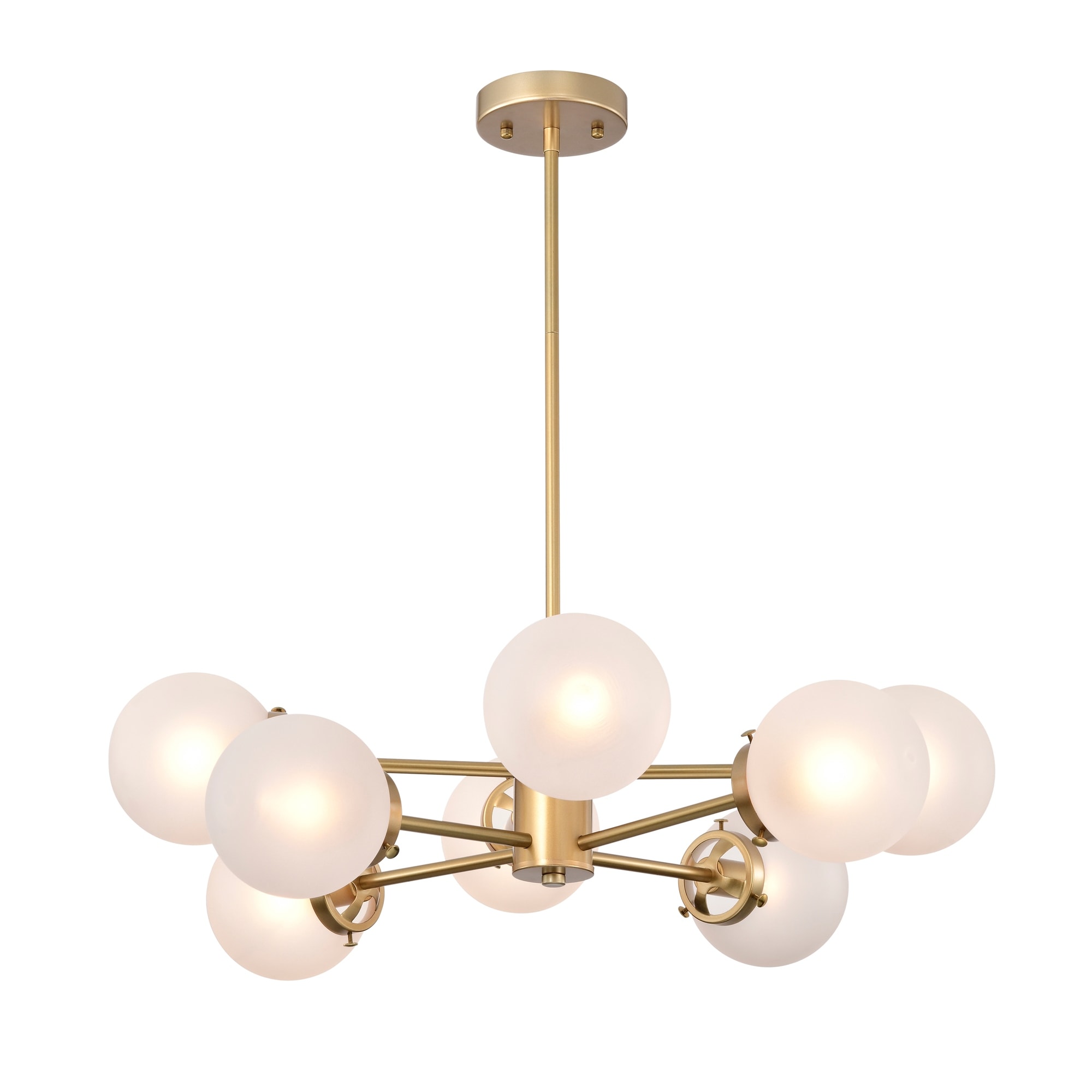 Warehouse of Tiffany Rion 27 Inch Opague Orb Glass Chandelier 8 Light