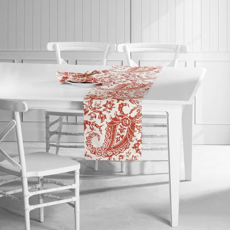 Exclusive Fabrics Edina Printed Cotton Table Runner & Placemats