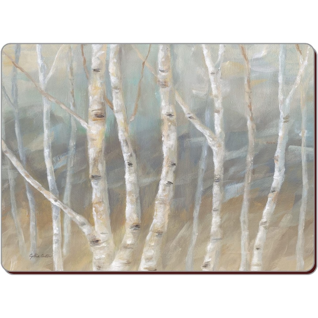 Counterart Set of 2 Hardboard Placemats, Silver Birch