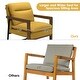 preview thumbnail 23 of 25, Costway Modern Accent Armchair Lounge Chair w/ Rubber Wood Legs & - 34.5'' x 26.5'' x 36''