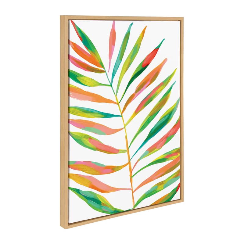 Kate and Laurel Sylvie Leaves Framed Canvas Art Set by Various Artists