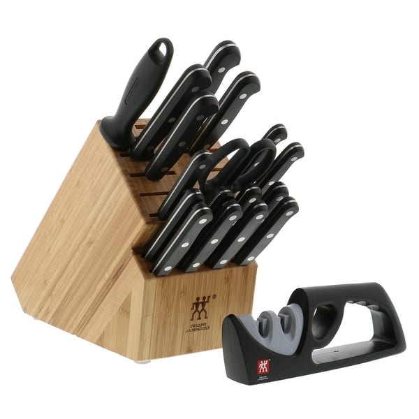 ZWILLING TWIN Gourmet 19pc Knife Block Set Black/Stainless Steel