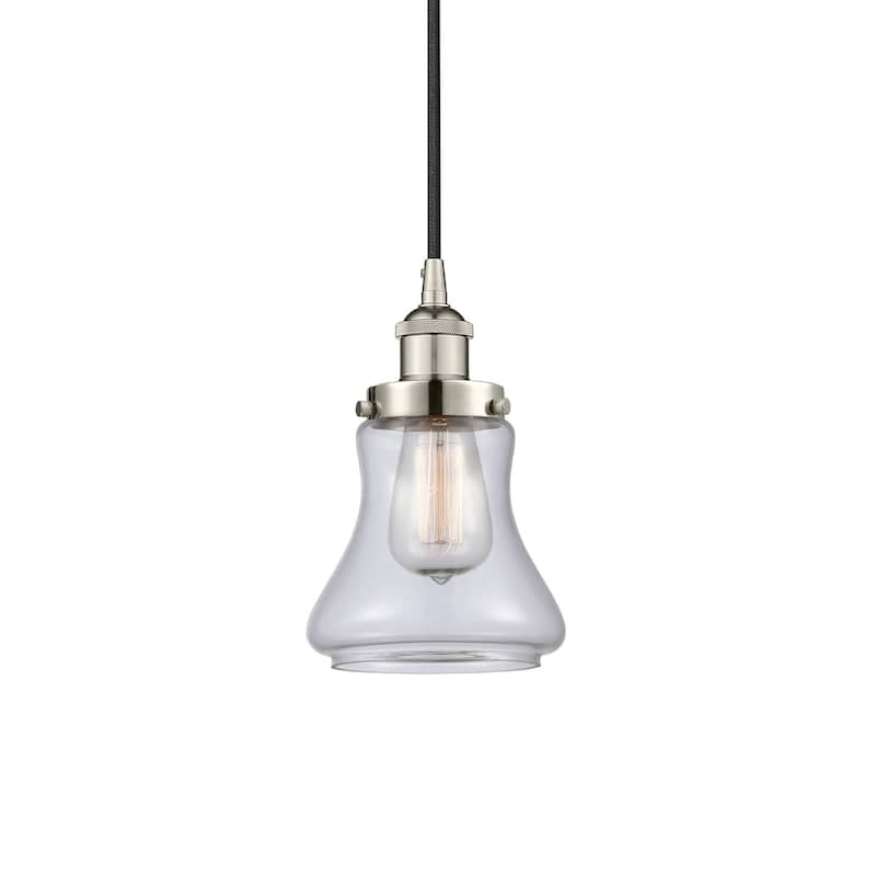 Innovations Lighting 616-1PH-10-6 Bellmont Pendant Bellmont 6" Wide - Polished Nickel / Clear