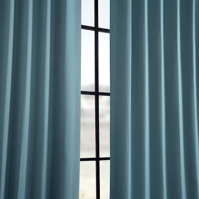 Exclusive Fabrics Room Darkening 96-inch Curtain Panel Pair (2 Panels)