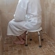 preview thumbnail 2 of 15, Tool-Free 300 Lb. Capacity, Adjustable White Bath & Shower Stool - 14.25"D x 14.25"W x 14" - 20.75"H
