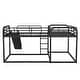 preview thumbnail 21 of 22, Full and Twin Size L-Shaped Metal Bunk Bed with Slide and Short Ladder, White, 4 Beds in 1 for Family or Guests