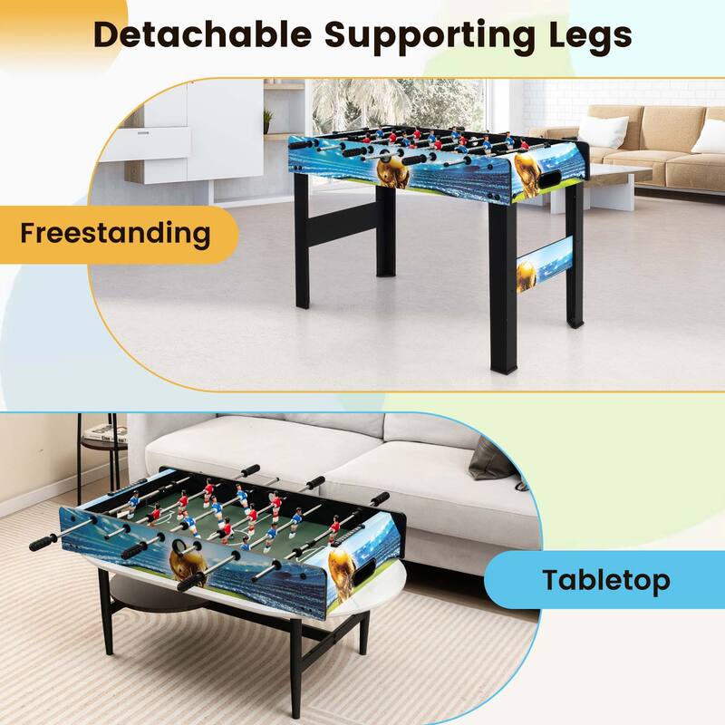Costway 37 Inches Foosball Table with Removable Legs, 2 Balls and 2 - See Details