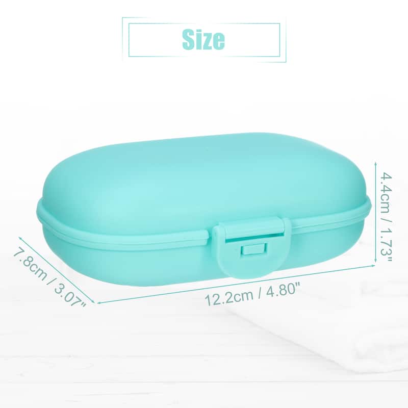 Portable Soap Dish Box Soap Bar Holder for Travel Gym Outdoor with Cover