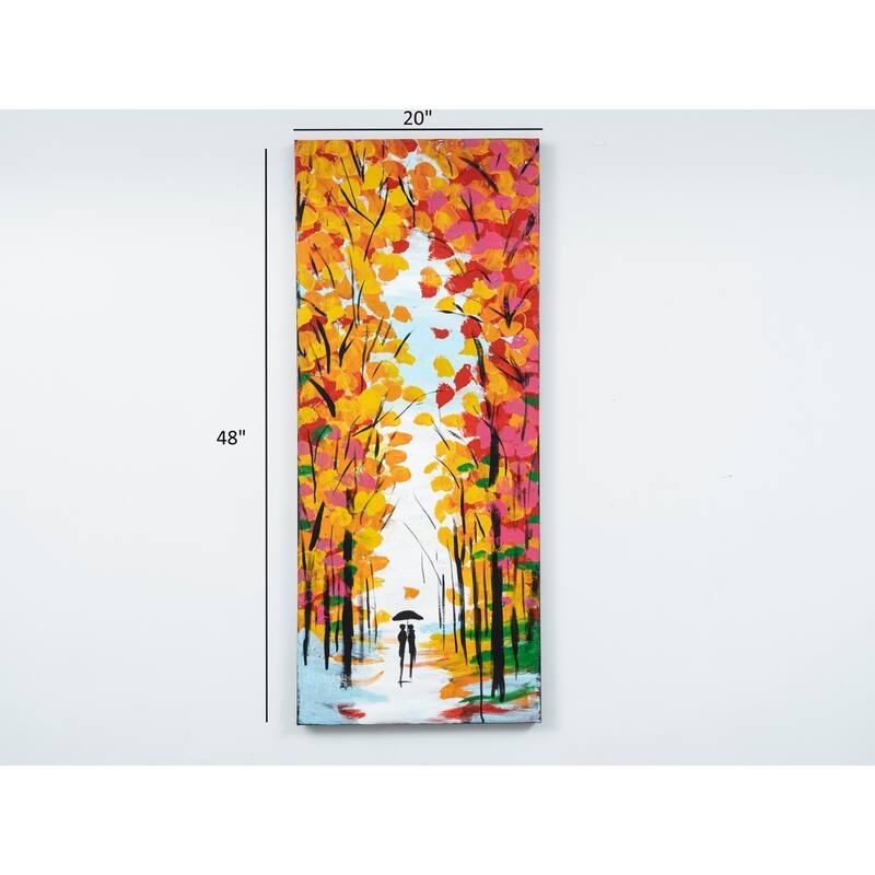 Wandela Wall Canvas Paintings 47'' x 19'' - Orange