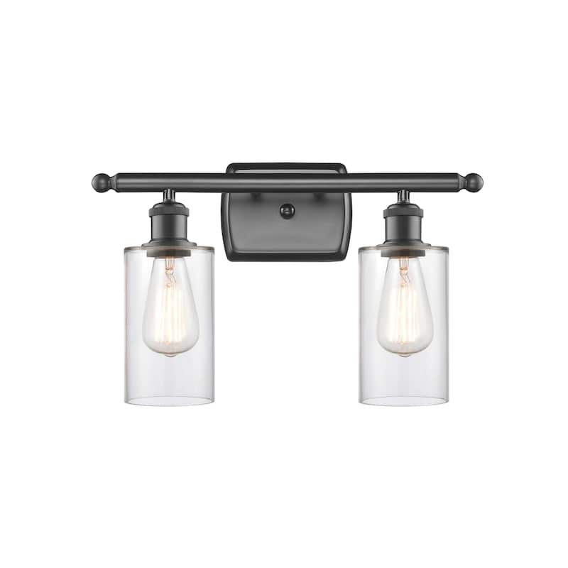 Innovations Lighting 516-2W-12-16 Clymer Vanity Clymer 2 Light 16" - Clear / Oil Rubbed Bronze