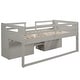 preview thumbnail 28 of 55, Multifunctional Design Loft Bed with Two Shelves and Two Drawers, Maximized Storage Space, Twin Size