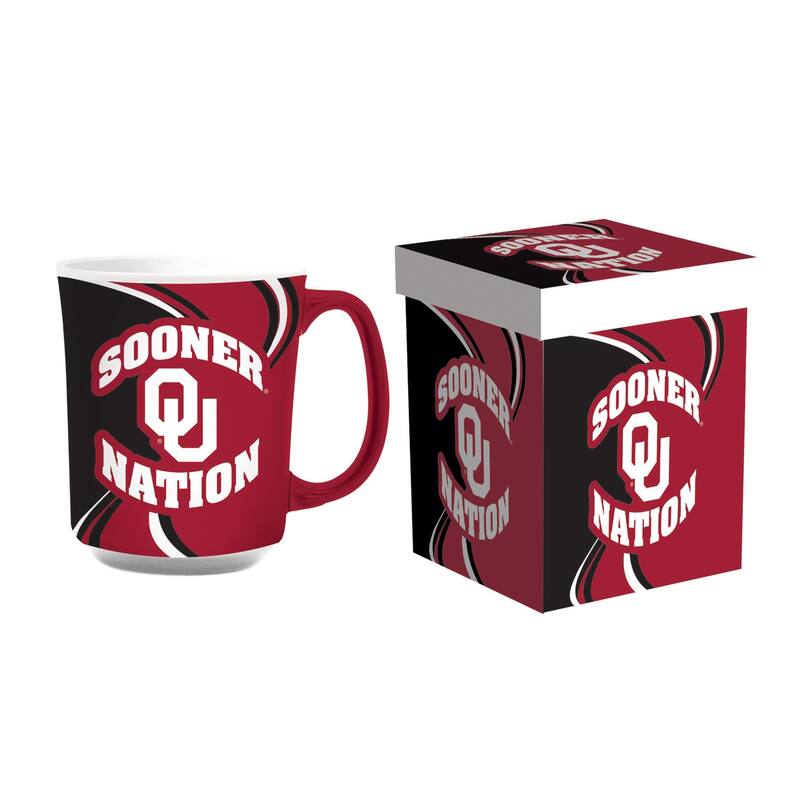 University of Oklahoma, 14 oz Ceramic Coffee Mug w/ Gift Box