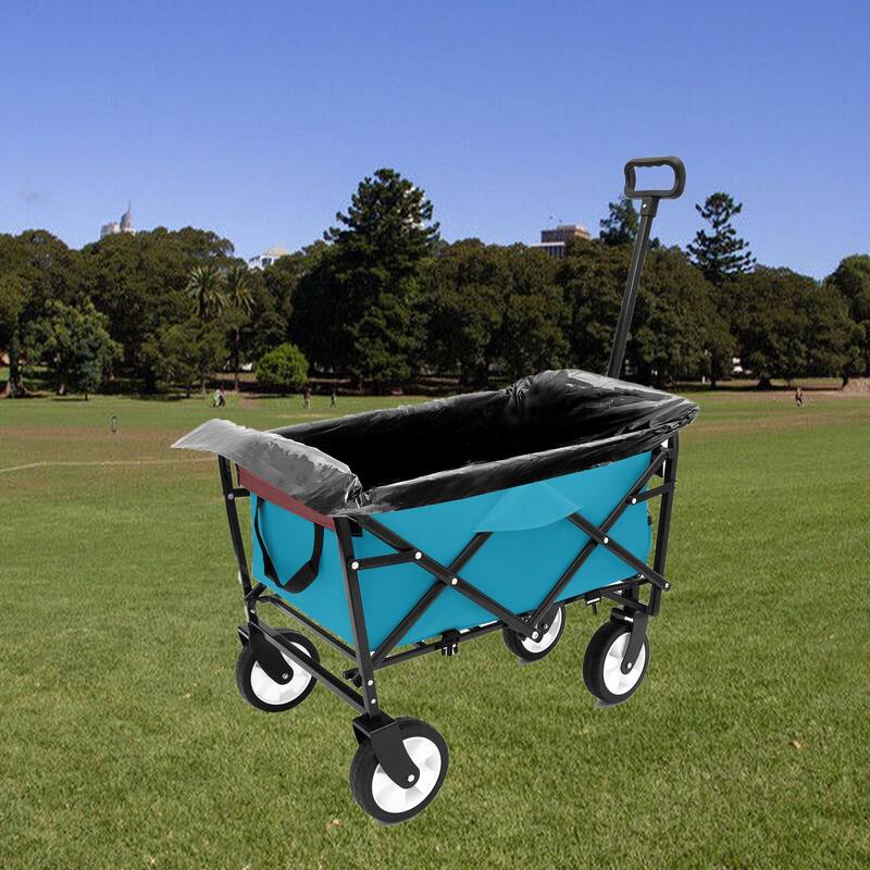 2.1 cu ft. Steel Foldable Wagon Cart - Blue