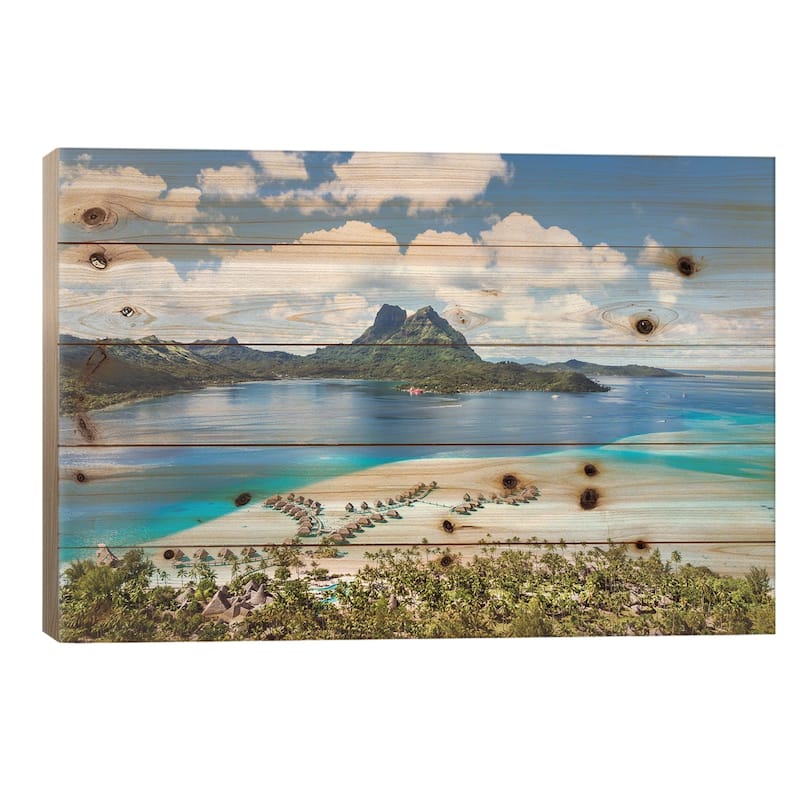 Bora Bora Island, French Polynesia I Print On Wood by Matteo Colombo - Multi-Color - 18x26x1.5