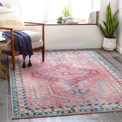 Livabliss Bruce Faded Tribal Medallion Area Rug
