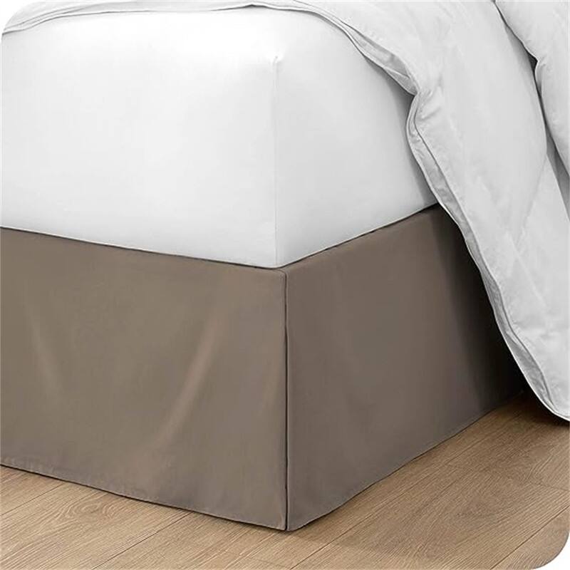 Pleated bed skirt - Taupe - Queen