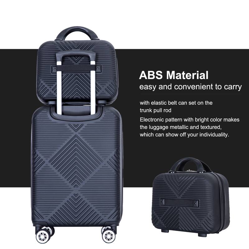 20/14" Spinner Wheels Luggage Sets 2 Piece Lightweight Suitcase Sets, Carry On Trunks Sets