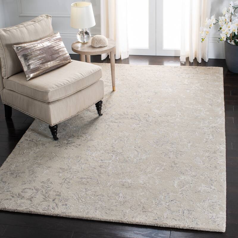 SAFAVIEH Handmade Glamour Sadhna Modern Viscose Rug - 5' x 8' - Grey