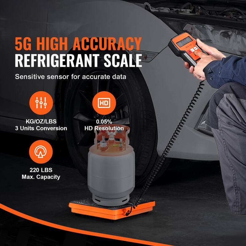 Refrigerant Scale with Wired Remote Control Case and Dry Battery