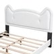 preview thumbnail 9 of 12, Full Size Upholstered Platform Bed with Headboard