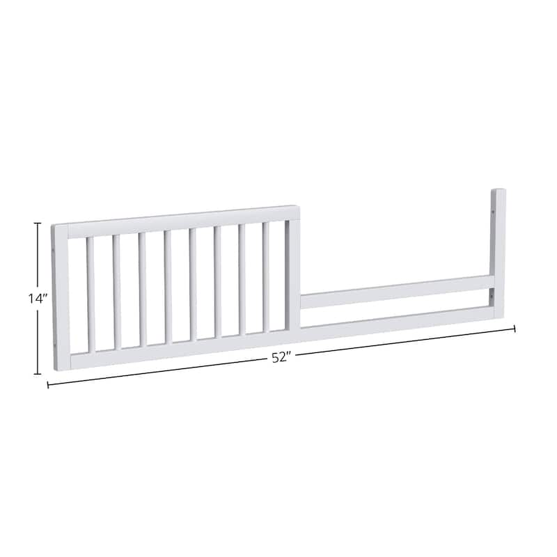 Rowan 52" Wide Modern Wood Cottage Toddler Rail, Ash Linen Finish