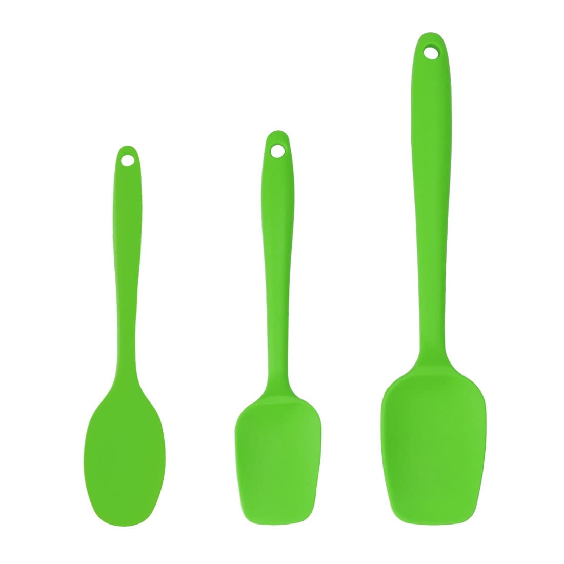 Visland 3 Piece Silicone Spatula Set, High Heat Resistant, Seamless Flexible Rubber Kitchen Cooking Mixing Baking Scraper for Cooking, Baking, and