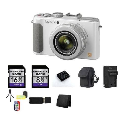 Panasonic Lumix Dmc Lx7 Digital Camera White 24gb Package International Model Overstock 9865