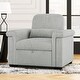 preview thumbnail 3 of 13, 3 in 1 Convertible Sleeper Chair Sofa Bed Adjustable Pull Out Sofa Chair w/ Pillow Lounger Chair Single Bed for Livingroom, Gray