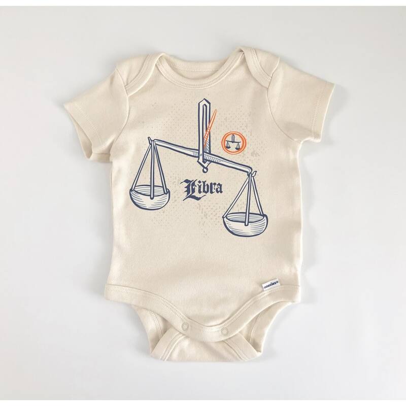 Libra Zodiac Constellation - Baby Boy Girl Clothes Infant Bodysuit Funny Cute - White - 3-6M