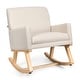 preview thumbnail 11 of 15, Costway Modern Upholstered Rocking Chair Rocking Armchair for Living Single