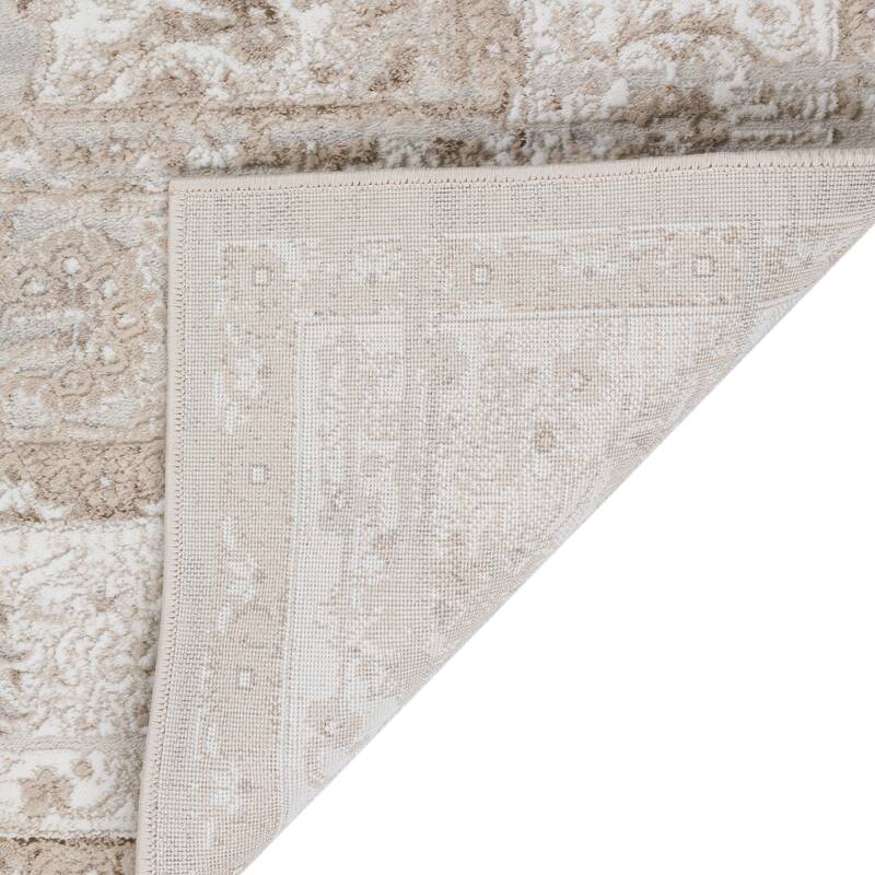 Ansley Vintage Tan Oriental Medallion Rug