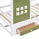 preview thumbnail 11 of 24, Twin Size Farmhouse Style Pine Wood House Bed with 2 Drawers, Wood Platform Bed Frame with Window for Kids Boys Girls