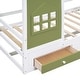 preview thumbnail 13 of 47, Twin Size Wood House Bed with 2 Drawers and Window Decoration